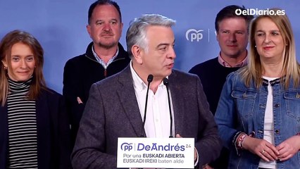 De Andrés celebra el resultado del PP en Euskadi y tiende la mano al PNV