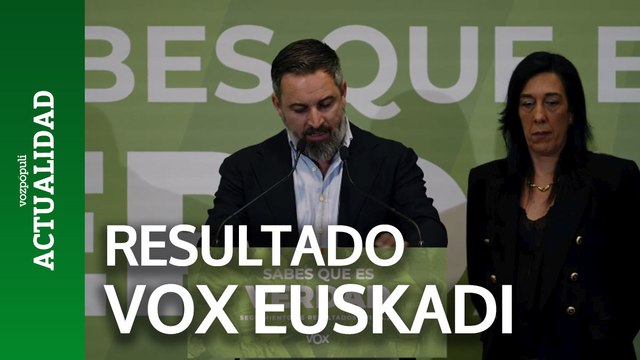 Abascal (Vox) asegura que ETA y el partido separatista vasco han ganado las elecciones