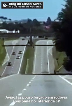 Avião faz pouso forçado em rodovia após pane no interior de SP