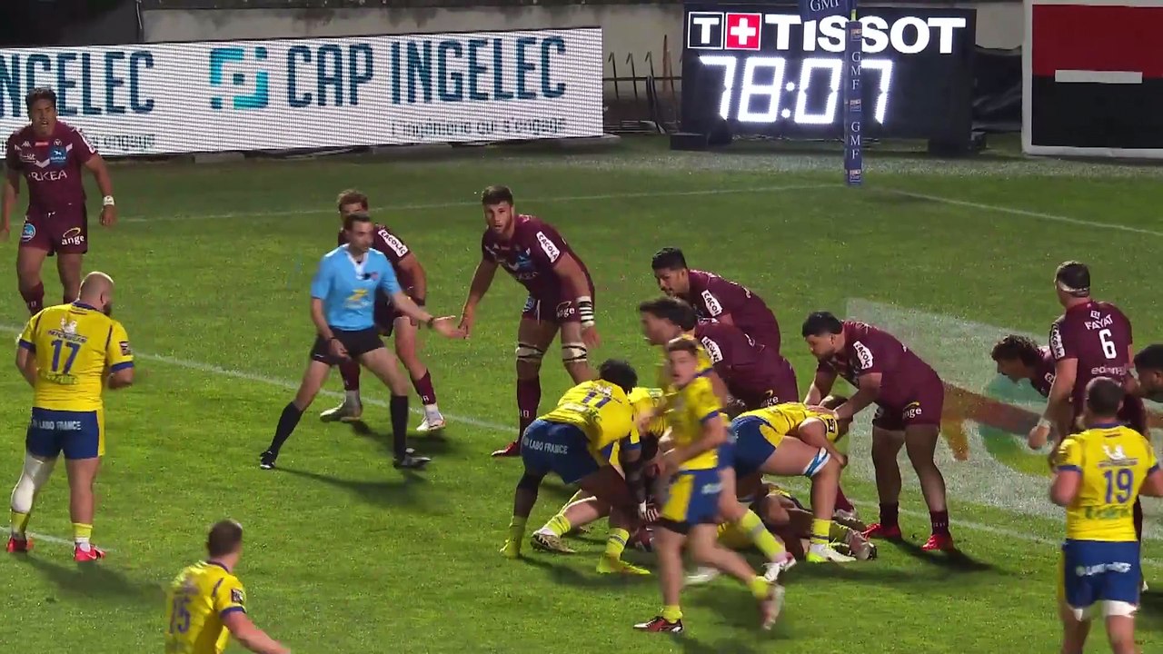 TOP 14 - Essai de Damian PENAUD 3 (UBB) - Union...