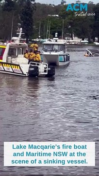 Boat sinking at Lake Macquarie - Newcastle Herald - 22/4/2024
