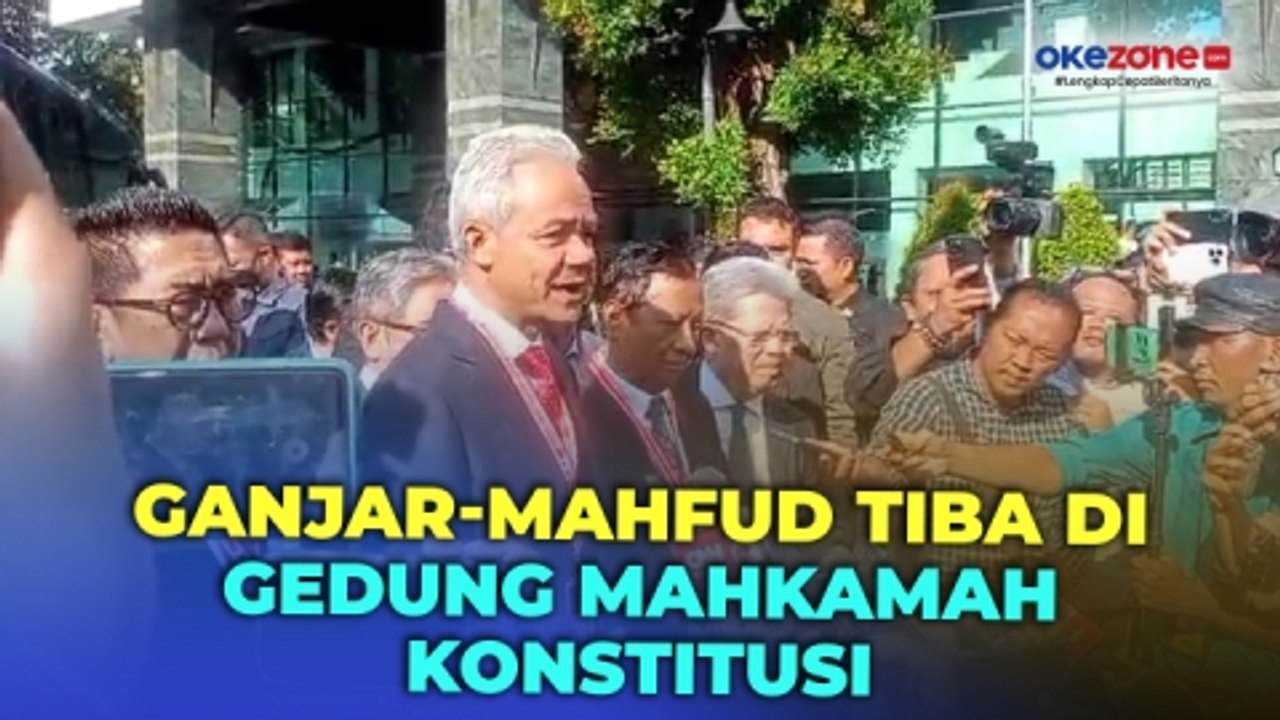 Ganjar-Mahfud Tiba di Gedung MK, Hadiri Sidang Putusan Sengketa Pilpres 2024