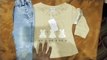 baby girls full sleeves  blinded shirts with jeans dress detailed overview