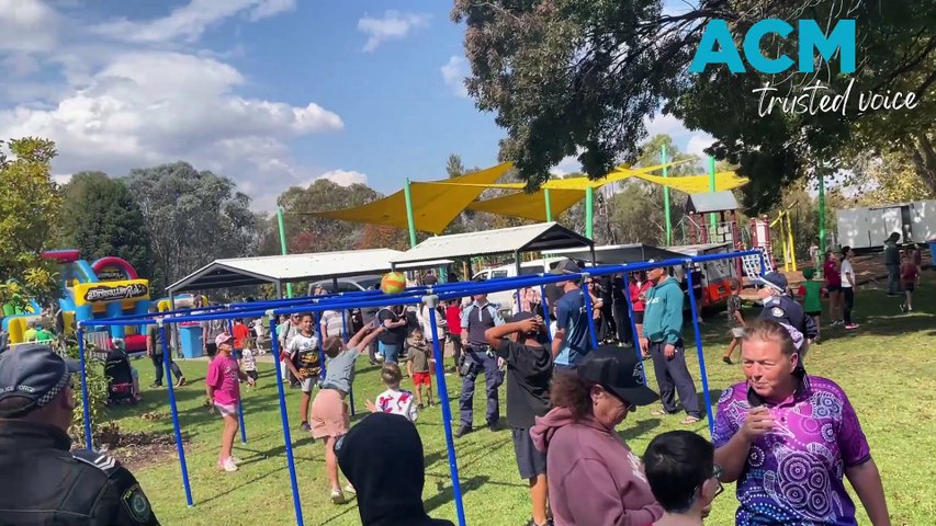 WATCH: Bathurst Youth Command host Youth Week 2024 event at Peace Park with local police, PCYC members, Social Futures and Central West Women's Health.