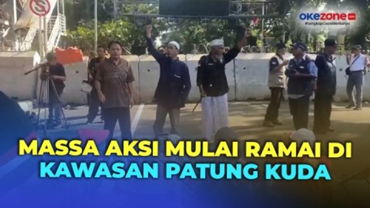 Massa Aksi Mulai Ramai di Kawasan Patung Kuda Jelang Putusan MK