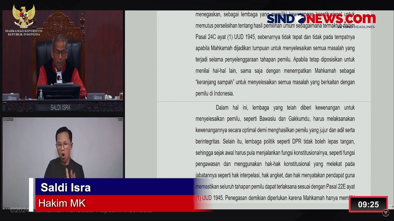 MK Nyatakan Berhak Adili Gugatan Anies-Muhaimin, Nilai Eksepsi KPU hingga 02 Tak Beralasan