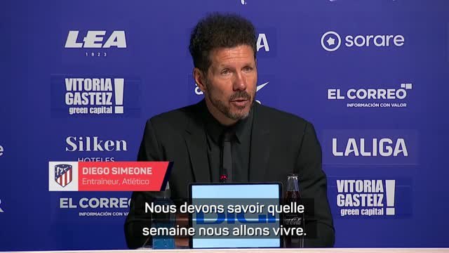 Atlético - Simeone s'attend à une semaine difficile après les 2 défaites de suite