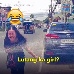 Скачать видео: Lutang 'yan?! Babae, bakit kaya biglang napalabas sa sinakyang kotse? | GMA Integrated Newsfeed