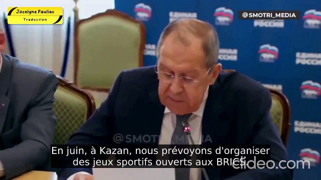 Ils n'auront rien à envier aux JO 2024 à Paris !!! Sergueï Lavrov, ministre des Affaires Étrangères russes, nous parle des événements à venir auxquels participent les pays des BRICS
