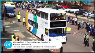 Chesterfield FC open top bus and celebrations
