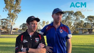 Jordyn Burke and Ben Knott ahead of the ANZAC Day Horsham derby