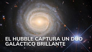 El Hubble captura un dúo galáctico brillante