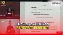 MK Tolak Permohonan Anies-Cak Imin, 3 Hakim Dissenting Opinion
