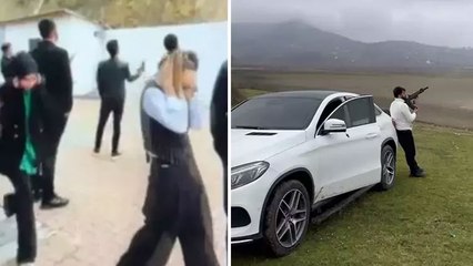 Pompalı tüfeklerle havaya ateş açıp, sosyal medyada paylaştılar