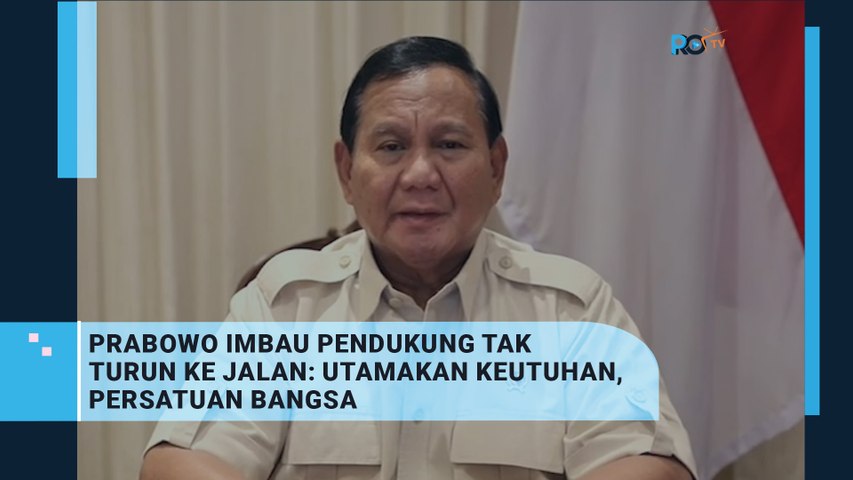 Himbauan Prabowo kepada Pendukungnya