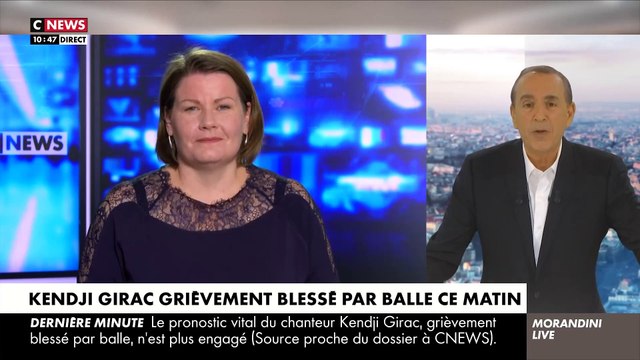 Revoir la page spéciale de Morandini Live sur CNews ce matin consacrée au chanteur Kendji Girac qui a été gravement blessé par balle au thorax cette nuit - VIDEO