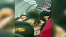 Yolcu uçağı fena karıştı: Polise yumruklu saldırı kamerada