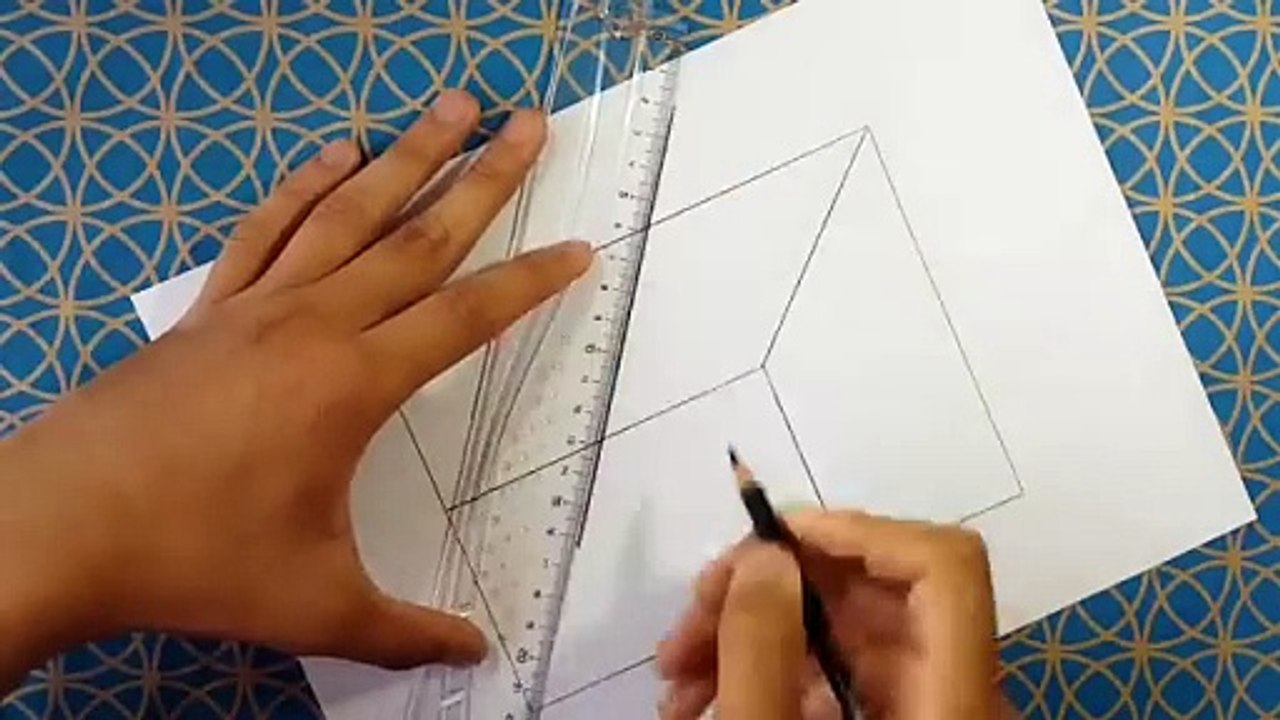 Comment dessiner une échelle dans un trou , dessiner 3d ( illusion d'optique )
