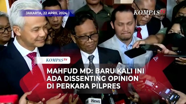 Mahfud MD: Pertama Dalam Sejarah Konstitusi, Ada Dissenting Opinion dalam Putusan Sengketa Pilpres