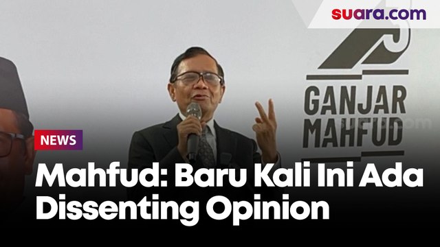 Mahfud: Sepanjang Sejarah Baru Kali Ini Ada Dissenting Opinion di Sidang Sengketa Pilpres