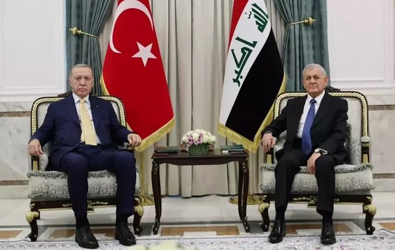 Cumhurbaşkanı Erdoğan, Irak Cumhurbaşkanı Abdüllatif Reşid ile bir araya geldi