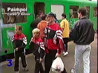 1999-2000  Août - Le déplacement en train des supporters paimpolais