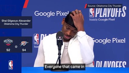 SGA praises fans after Thunder win over the Pelicans