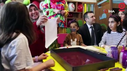 Hastanede tedavi gören çocuklar için 23 Nisan etkinliği düzenlendi