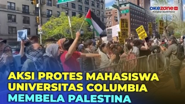Ratusan Demonstran Berkemah dalam Aksi Bela Palestina di Kampus Universitas Columbia
