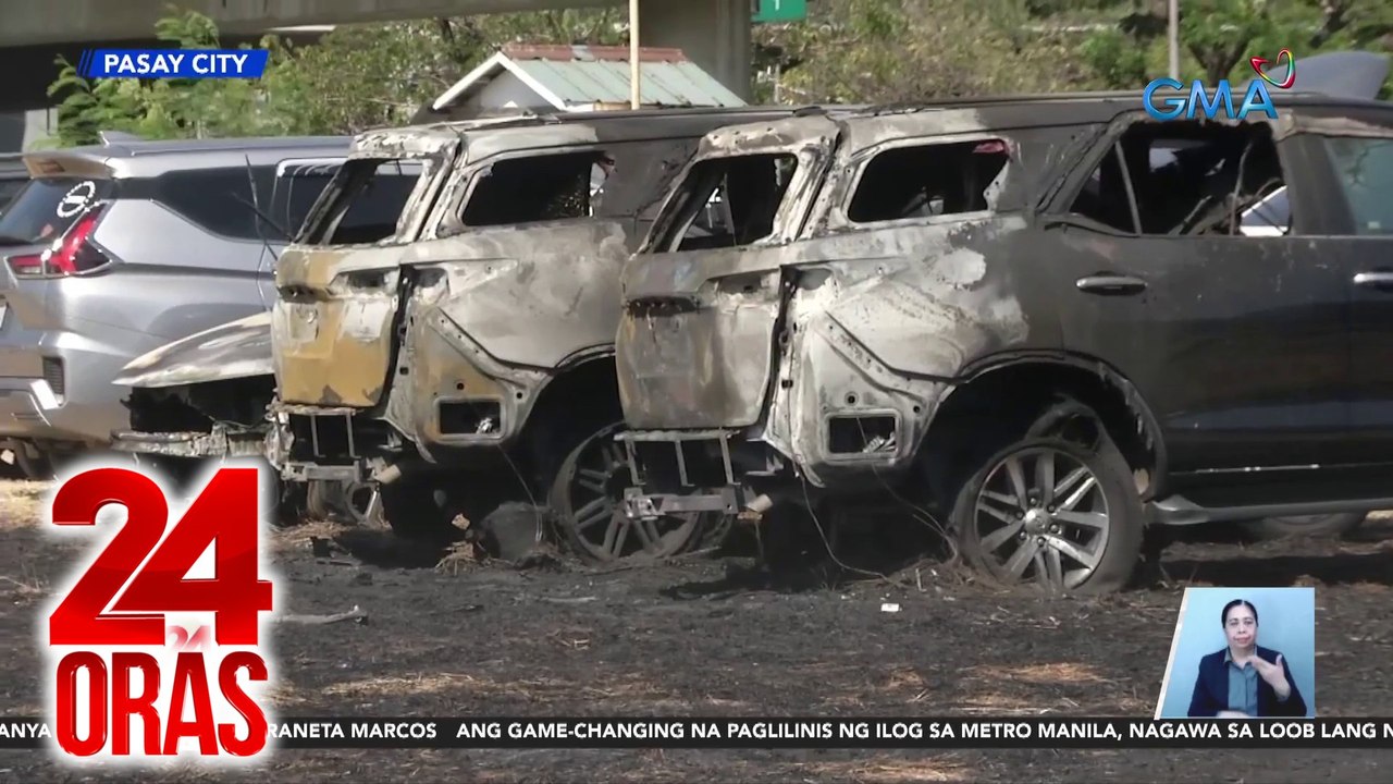 24 Oras Part 1: Mga nakaparadang sasakyan, nasunog; lantarang bentahan ng droga sa Navotas; VP Sara, makikipagpulong kay PBBM; iligal na operasyon ng dental clinic, atbp.
