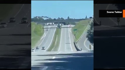 Jännittävä video: pienkone tekee hätälaskun maantielle