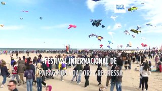 Festival internacional de papagaios voadores regressa à praia do Norte de Itália