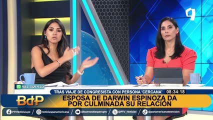 Darwin Espinoza: esposa anuncia separación tras revelarse supuesta relación con trabajadora del Congreso