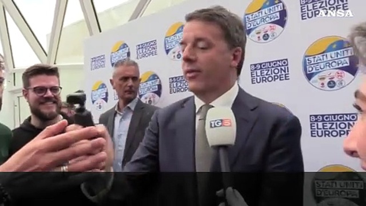 Renzi: "Noi diciamo meno Salvini e piu' Stati Uniti d'Europa"