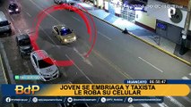 Huancayo: Joven ebrio se queda dormido y taxista aprovecha para robarle su celular