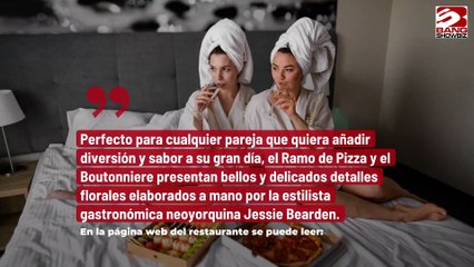 Las novias ya pueden elegir un ramo de pizza