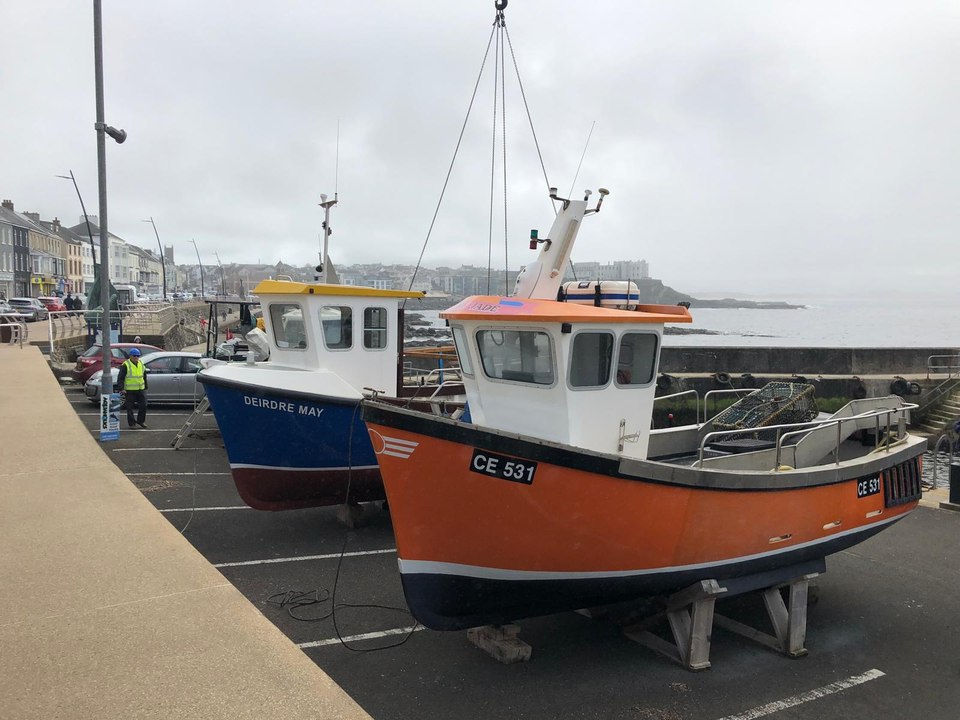 Watch: Iconic Portstewart boats get airlifted i...