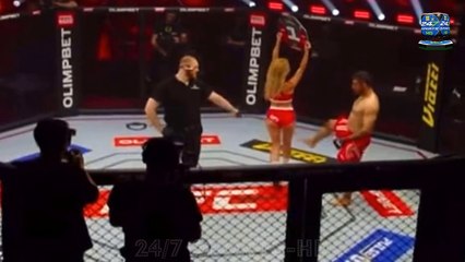 Iranian MMA fighter kicks a ring girl in the derriere and has been banned for life