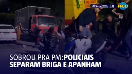 Policiais militares separam briga e acabam apanhando