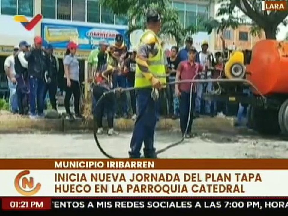 Más de 1. 100 toneladas de asfalto colocó el Plan Tapa Hueco en la pquia. Catedral en el edo. Lara