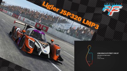 Tour de piste à Long Beach en Ligier JSP320 LMP3 sur Rfactor 2