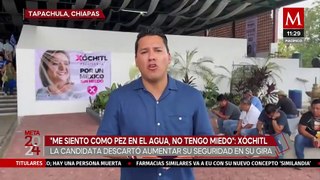 Xóchitl Gálvez descarta aumentar su seguridad la gira por Chiapas