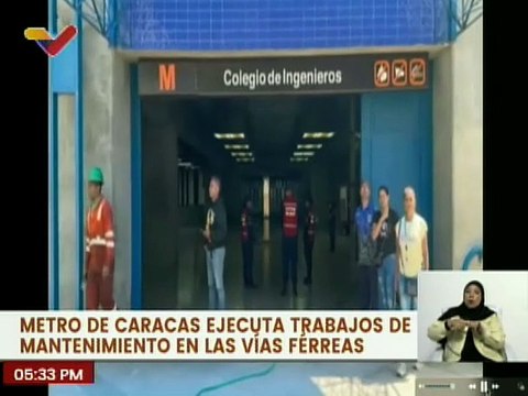 Plan Metro ¡Se Mueve Contigo! avanza con el mantenimiento de las vías férreas del Metro de Caracas