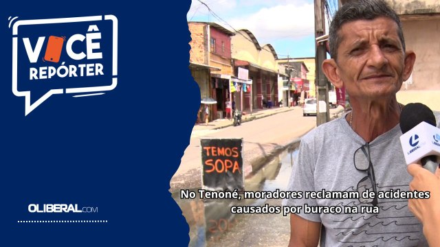 No Tenoné, moradores reclamam de acidentes causados por buraco na rua