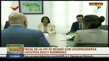 Fiscal de la CPI se reunió con la vicepresidenta Delcy Rodríguez