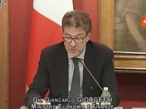 Giorgetti: L'aggiustamento del rapporto deficit Pil è pienamente alla nostra portata