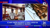 El buque B.A.P. Unión arriba al mar peruano tras histórico viaje de circunnavegación