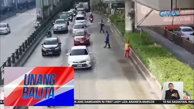 Rider ng isang ride-hailing service na dumaan sa EDSA busway, nagtangkang tumakas nang sitahin | UB