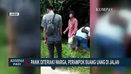 Momen Perampok Buang Uang di Jalan Usai Diteriaki Warga, Pelaku Berhasil Ditangkap