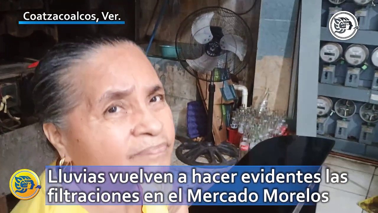 Lluvias vuelven a hacer evidentes las filtraciones en el Mercado Morelos